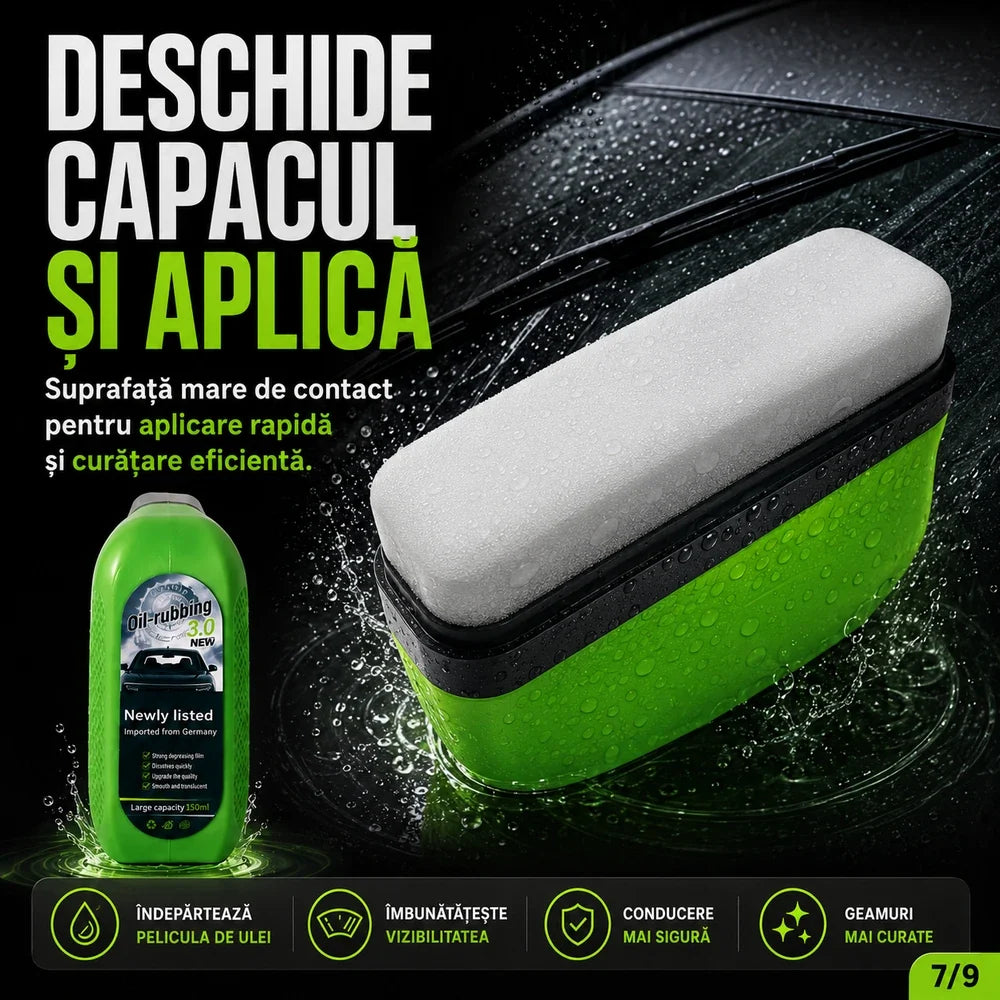 HydroClear – Aplicator hidrofob și anti-aburire pentru parbriz & oglinzi